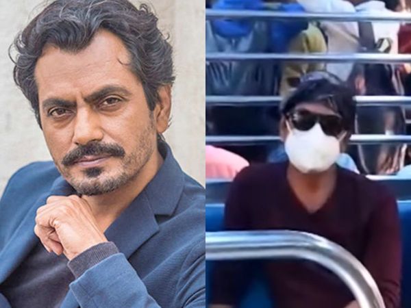 nawazuddin siddiqui takes a mumbai local train to travel, nawazuddin siddiqui viral video