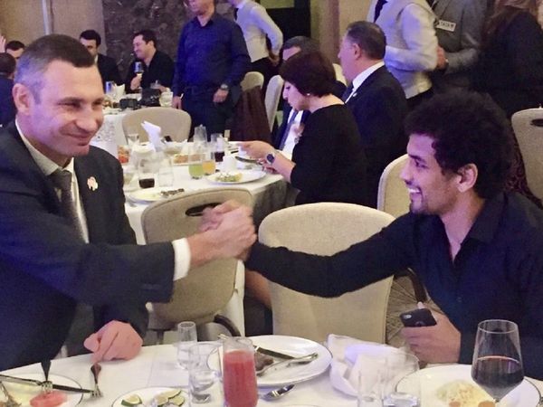 Neeraj Goyat with Vitaliy Klychko