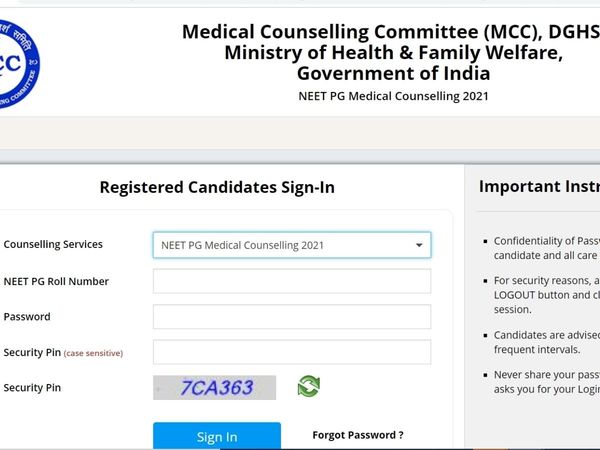 NEET PG Counselling 2021 Online Stray Vacancy round