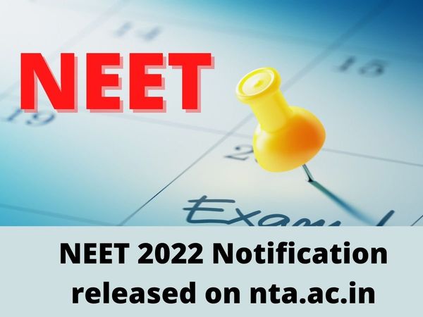 neet notification 2022 nta released