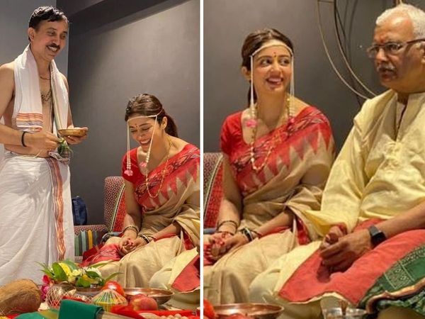 Neha Pendse grahmukh pooja picture Viral Bigg Boss 12 Contestant wedding function start