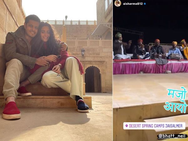 Ghum Hai Kisikey Pyaar Meiin Star Neil Bhatt And Aishwarya Sharma Enjoying honeymoon in jaisalmer Rajasthan