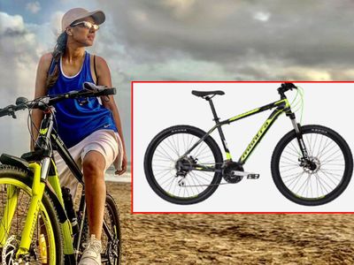 Nia Sharma Naagin 4 actress cycle Ride On Mumbai beach Nia Sharma Naagin 4 actress cycle Ride On Mumbai beach
