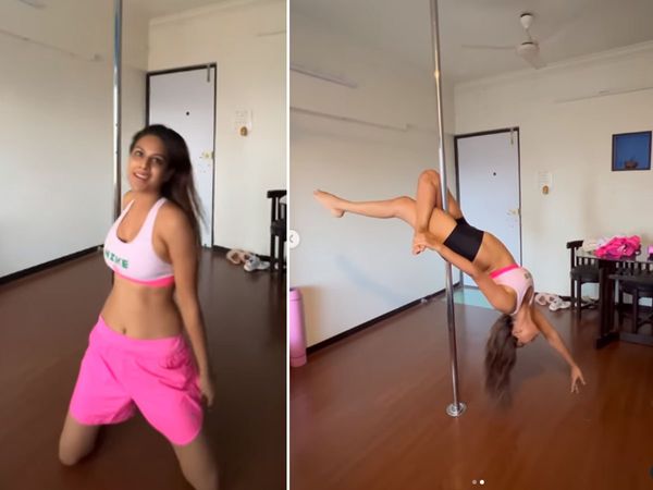 TV Actress Nia Sharma sultry pole dance video viral On social media-