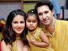 Nisha Kaur Weber with parents Sunny Leone and Daniel Weber