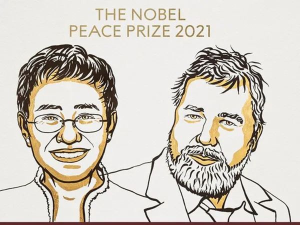 noble peace prize 2021, Maria Ressa and Dmitry Muratov