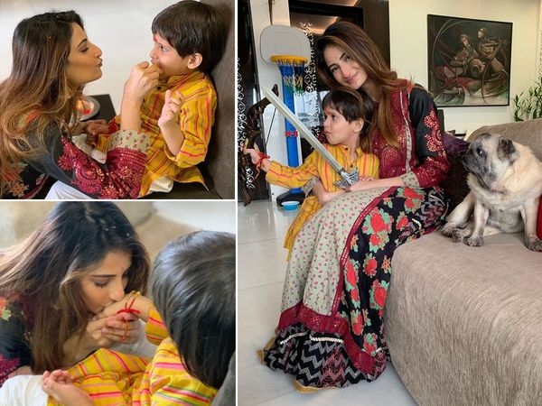 Palak Tiwari Reyansh Tiwari Rakhi Celebration Shweta Tiwari Daughter-son Check pictures