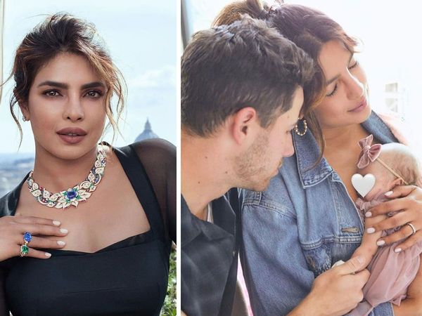 Priyanka Chopra and Nick Jonas with Daughter Malti Marie