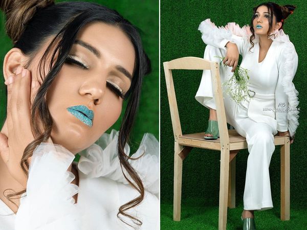 Sapna Choudhary New hot Photoshoot With metallic lipstick Bigg Boss fame shed post pregnancy weight