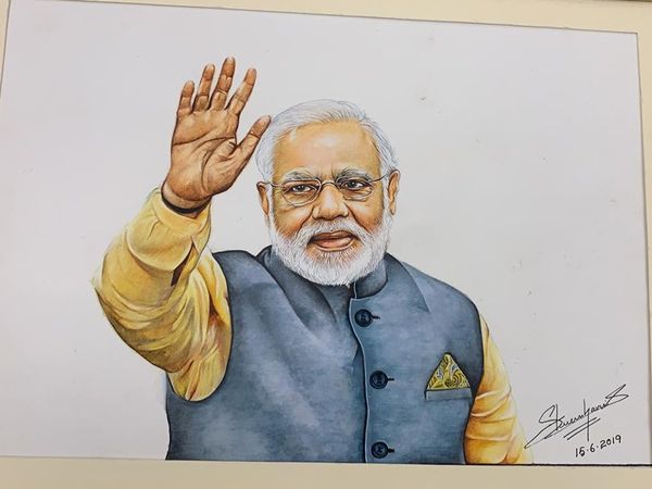 PM Modi praises emerging artist says your thoughts as beautiful as paintings 