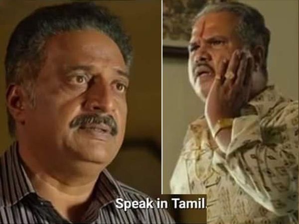 Prakash Raj get in Controversy For film Jai Bhim Scene| Prakash Raj slaps a man for speaking in Hindi and not Tamil