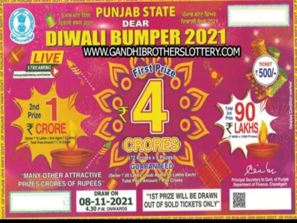 Punjab State Dear Diwali Bumper Lottery Result 2021: How to Check Live Draw Results on www.punjabstatelotteries.gov.in
