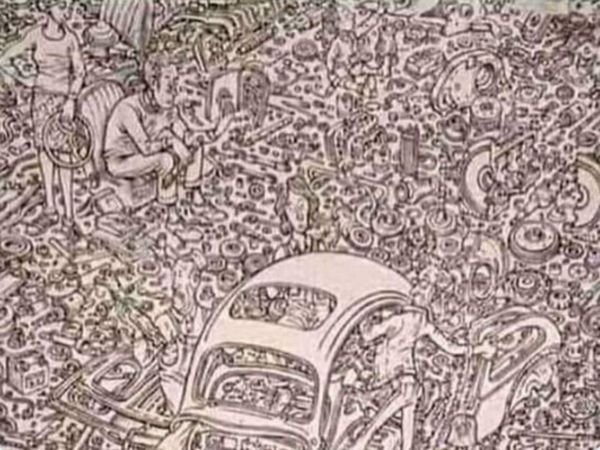 Can You Find 7 people And one Cat in Viral Photo 