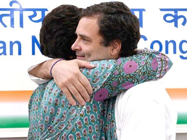 Rahul gandhi and Priyanka gandhi share their photos and wish Rakshabandhan