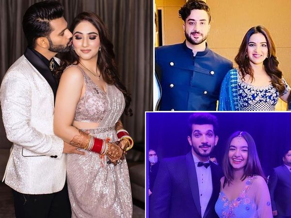 Rahul Vaidya and Disha Parmar reception Attend by Aly goni jasmin bhasin In KKK 11 contestants in reception