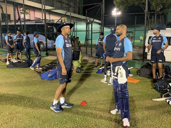 Rahul Dravid with Shikhar Dhawan