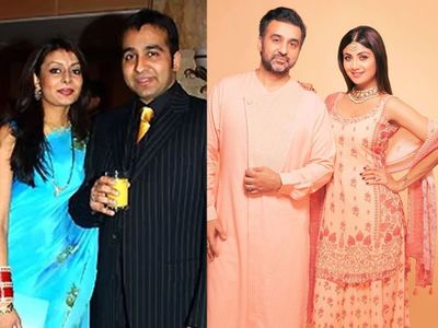Raj Kundra with Ex Wife Kavita and Wife Shilpa Shetty