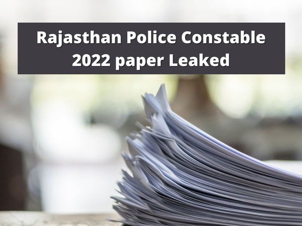 rajasthan police constable exam 2022