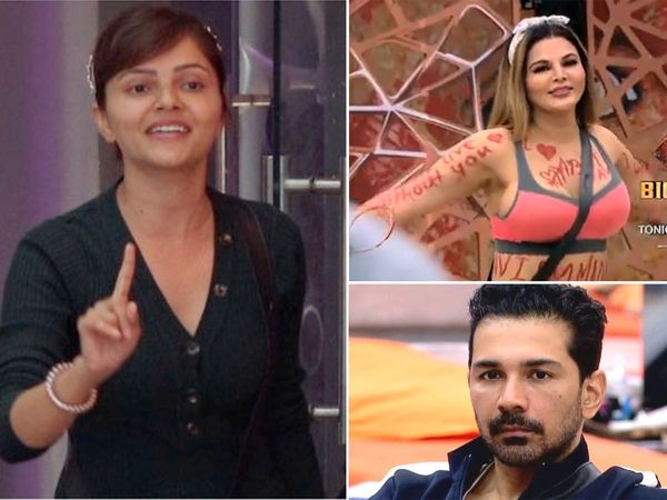 Bigg Boss 14 Promo Video Rakhi Sawant writes I Love Abhinav Shukla And Rubina Dilaik gets Angry