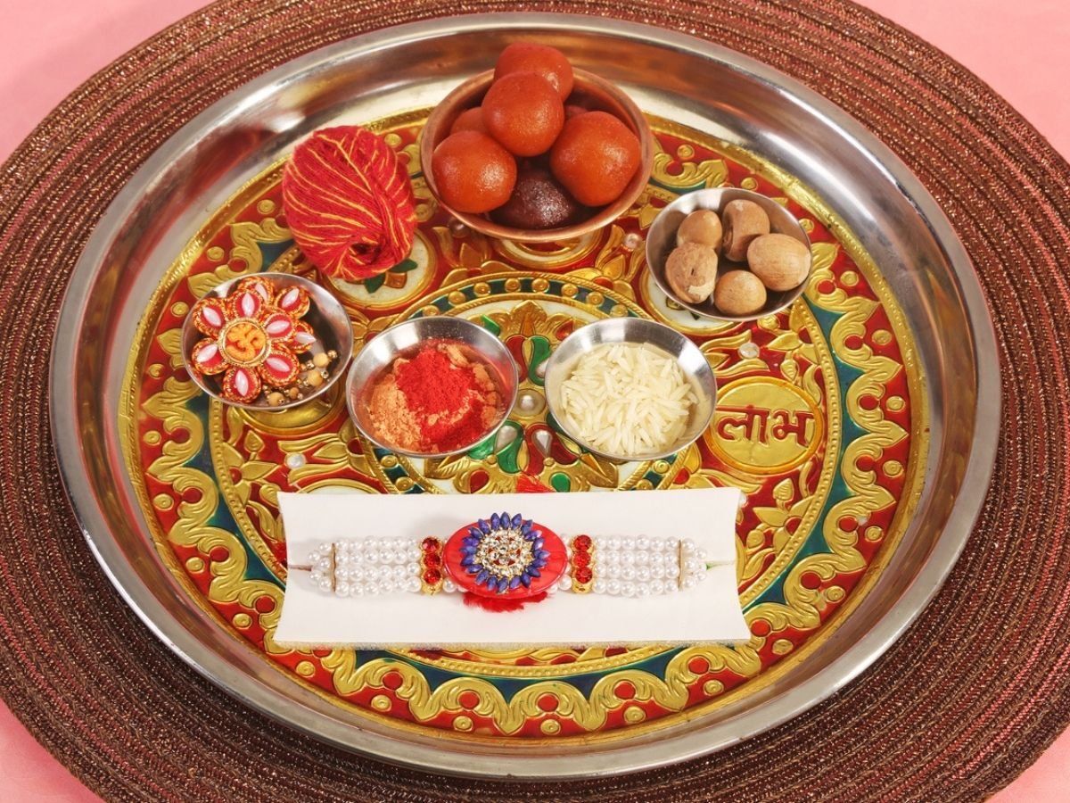 Raksha Bandhan Rakshabandhan Decorative Rakhi Pooja Stock Photo 1169732161   Shutterstock
