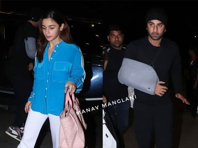 Ranbir Kpaoor के हाथ में लगी चोट Ranbir Kpaoor के हाथ में लगी चोट