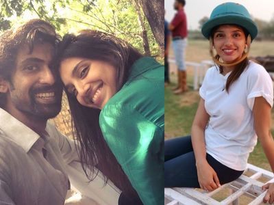 Rana Dagubati with fiance Miheeka Bajaj Rana Dagubati with fiance Miheeka Bajaj
