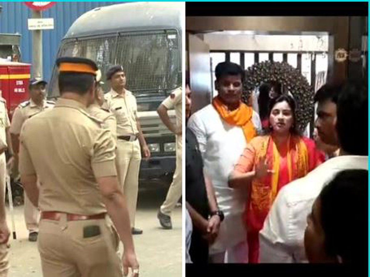 Maharashtra : हनुमान चालीसा पर राणा Vs शिवसेना, 'मातोश्री' के बाहर शिवसैनिकों ने डाला डेरा
