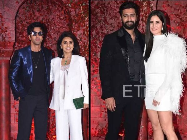 Ranbir Kapoor with Neetu Kapoor and Katrina Kaif with Vicky Kaushal
