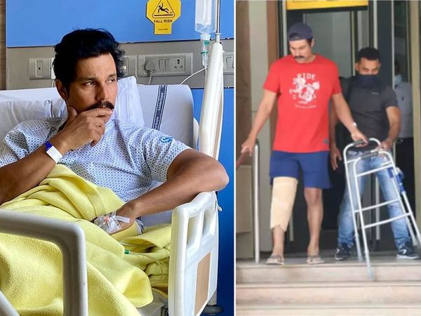 bollywood actor Randeep Hooda discharged from hospital after knee surgery watch video