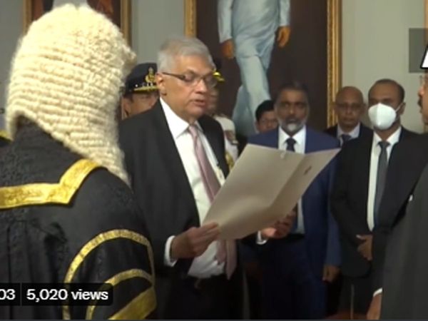 Ranil Wickremesinghe takes oath as new President of Sri Lanka
