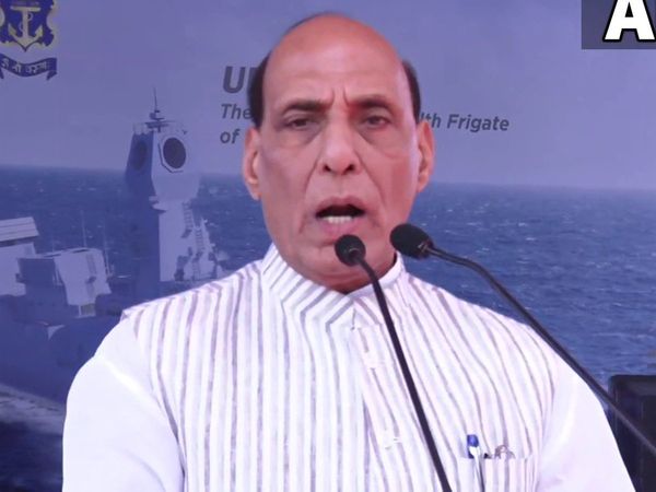 Defence minister Rajnath Singh launches two indigenous Indian Navy warships today in Mumbai