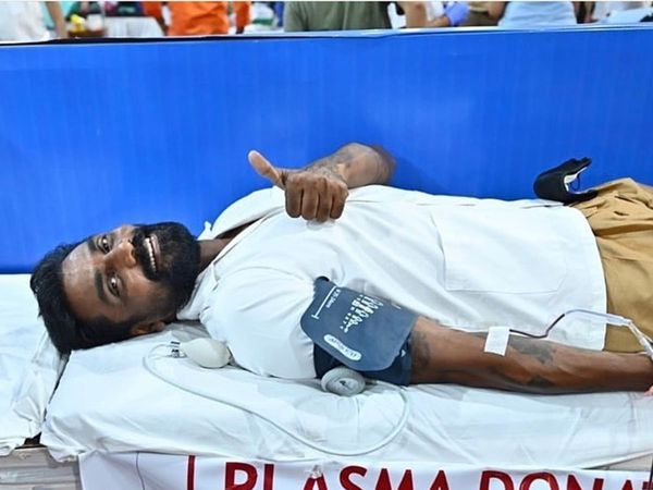 Lalbaugcha Raja Ganpati Utsav Remo D'souza blood donate With Wife Lizelle D'Souza 