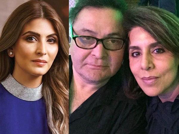 Riddhima and Neetu with Rishi Kapoor