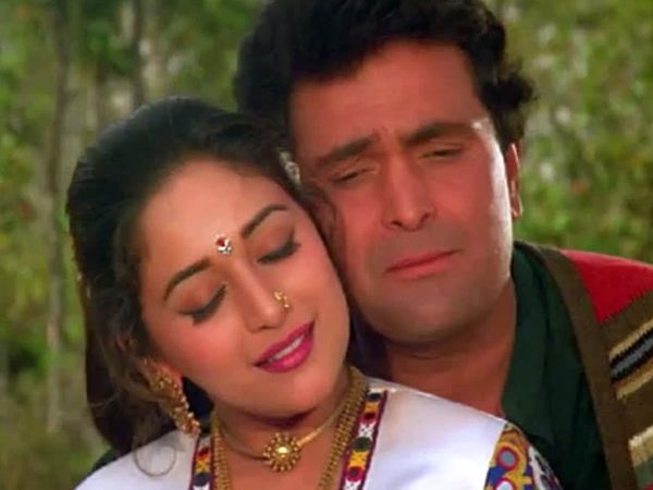 Rishi Kapoor with Madhuri Dixit