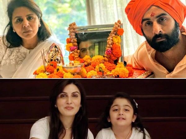  Neetu kapoor And Ranbir kapoor Rishi Kapoor Prayer Meet At Home Daughter Riddhima sahni Also Attends