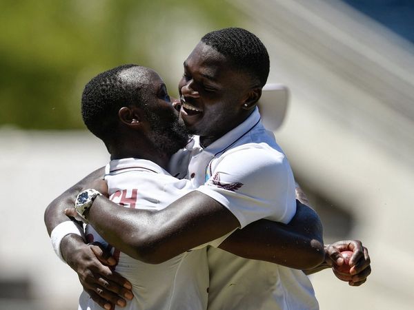 kemar roach and jayden seales wins it for west indies