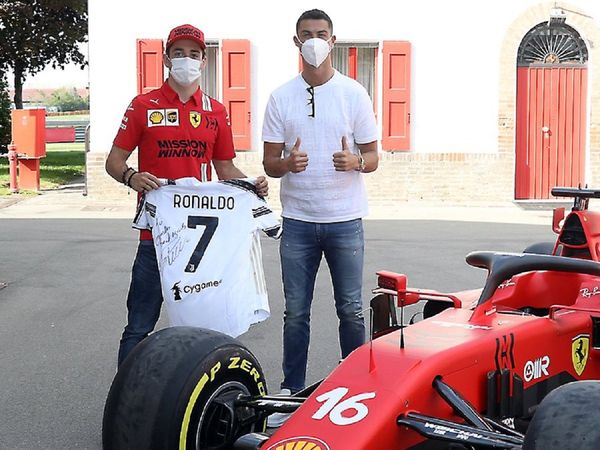 Cristiano Ronaldo at Ferrari HQ
