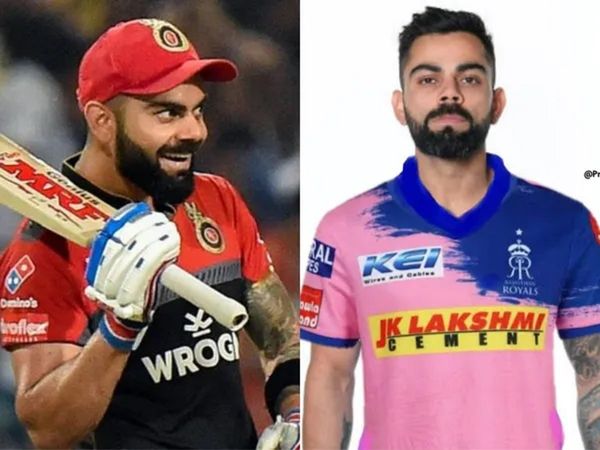 virat kohli in rajasthan royals jersey
