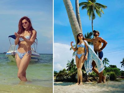 Rubina dilaik hot bikini pictures Holidaying With husband Abhinav shukla in philippines, Rubina dilaik: भरी सर्दी में बिकिनी पहन घूम रहीं टीवी एक्ट्रेस रुबीना दिलाइक, हॉट लुक से लगाई आग | TV