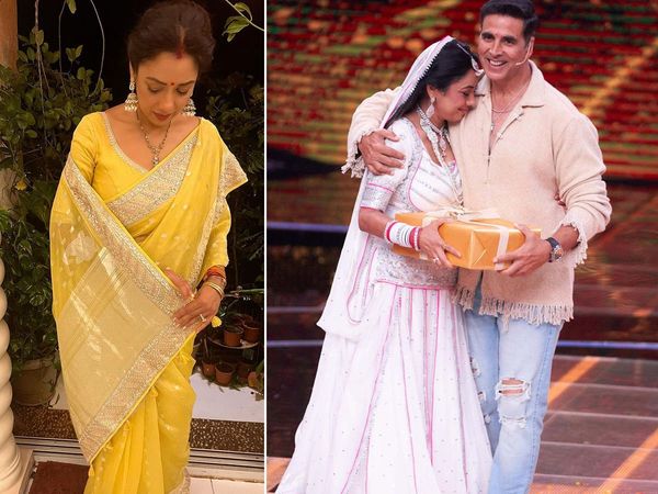 Rupali Ganguly Saree look viral that Gifted by Akshay kumar on Occasion of Raksha Bandhan