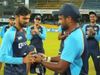 ruturaj gaikwad gets debut cap from sanju samson