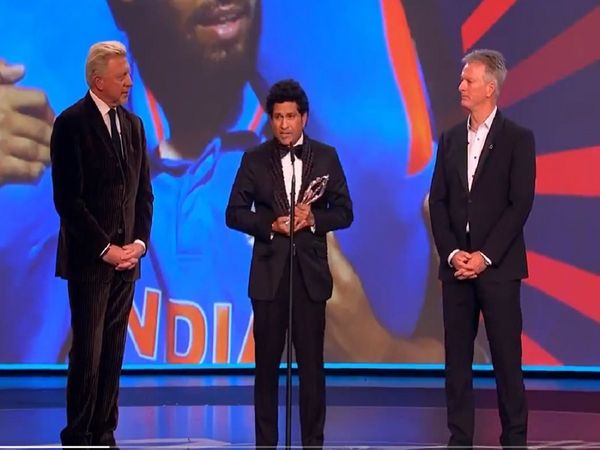 Sachin and Steve waugh