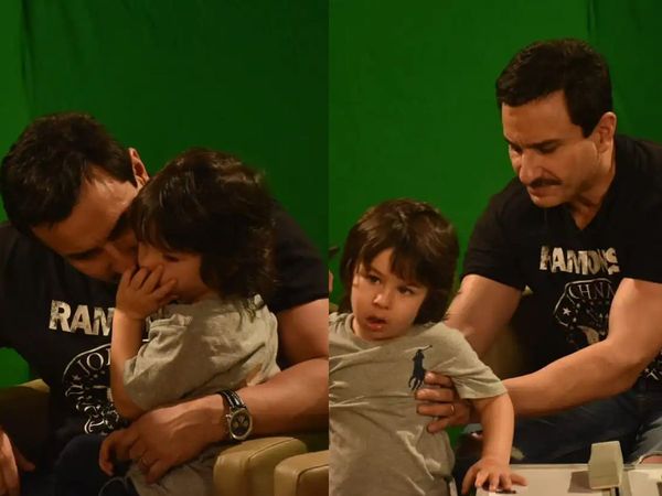 Taimur Ali Khan Latest Photos with Saif Ali Khan