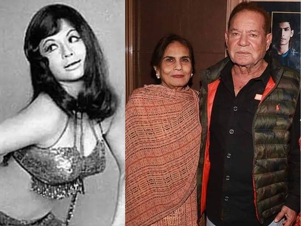Salim Khan with wife Sushila Charak and Helen