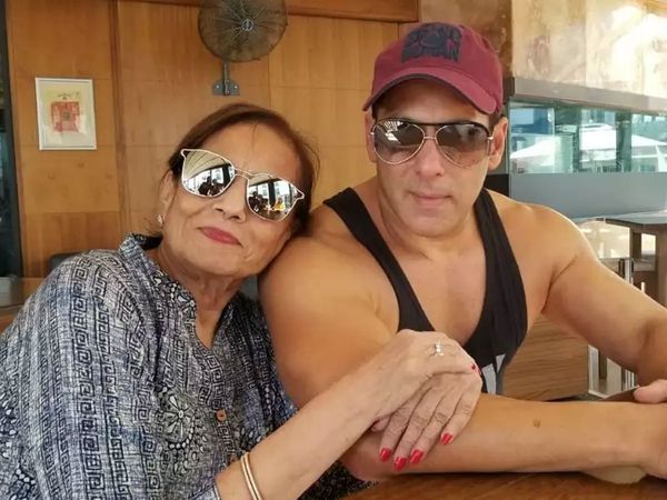 Salman Khan with mother Salma Khan