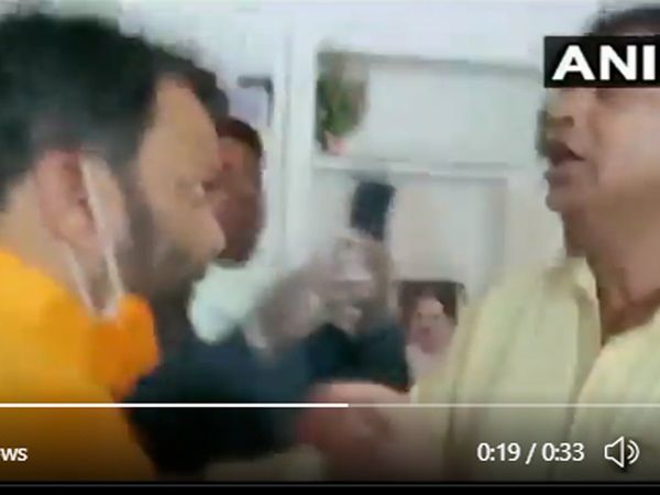 MP: verbal spat between Morena BJP president Yogesh Pal Gupta and Hariom Sharma