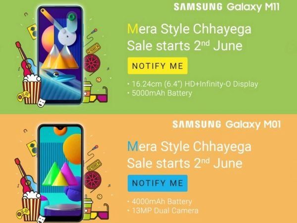 Smartphone Samsung Galaxy M11 and Galaxy M01 launch in India today,