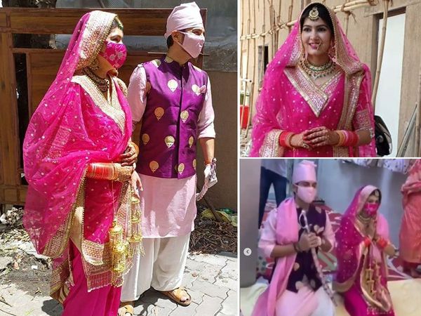 Manish Raisinghan Sangeita Chauhan Wedding ek sangharsh swabhiman Star tie knot At gurudwara Video