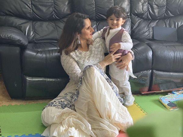 Sania Mirza with her son Izhaan Mirza Malik