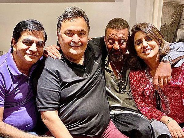 Neetu kapoor and Rishi kapoor के साथ संजय दत्त